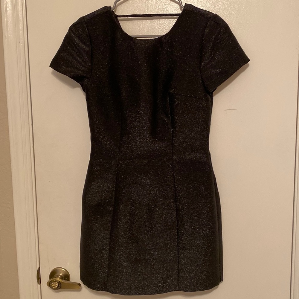 Express Black Metallic Size 0 Mini Cocktail Dress